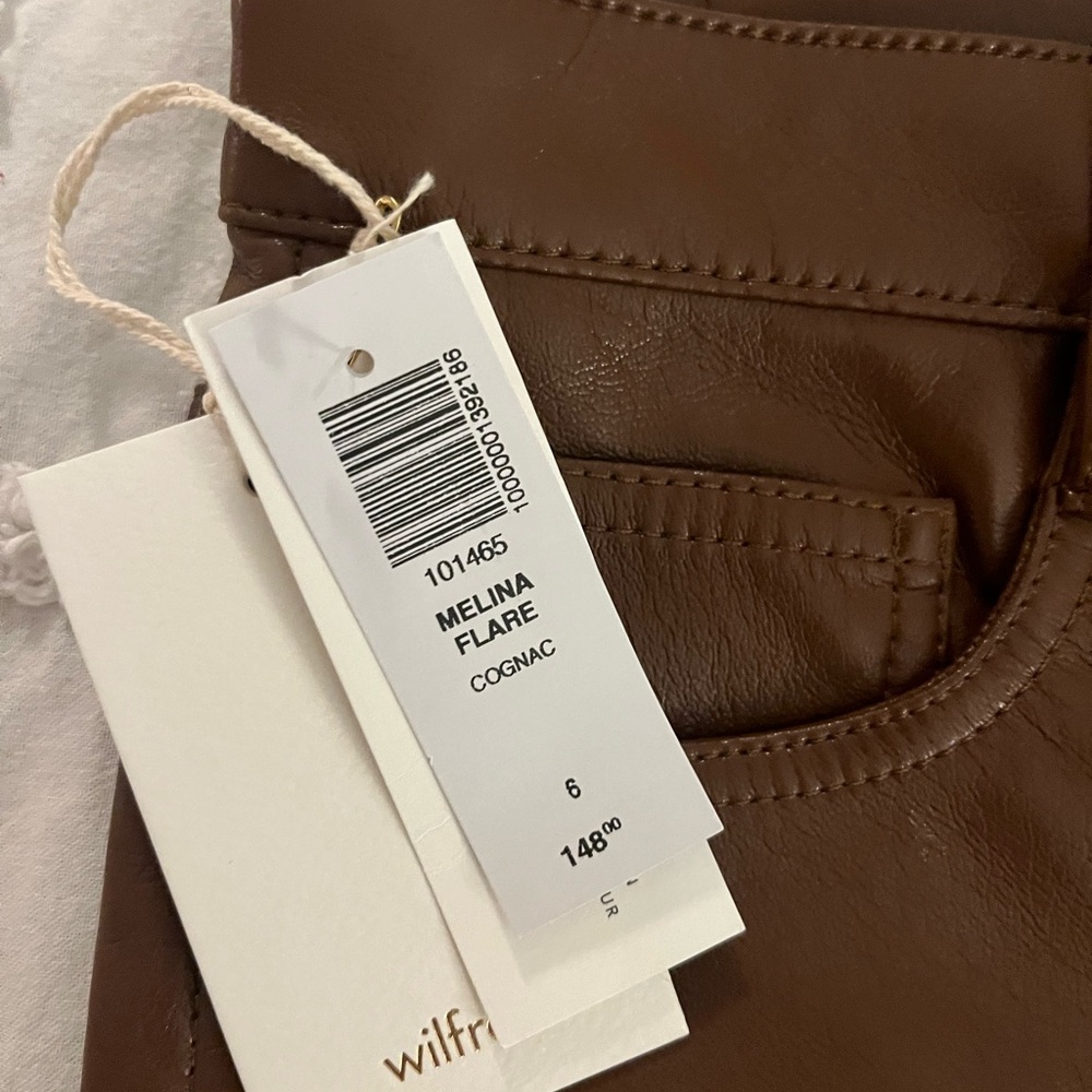 NWT Wilfred brown leather pants - Picture 2 of 3